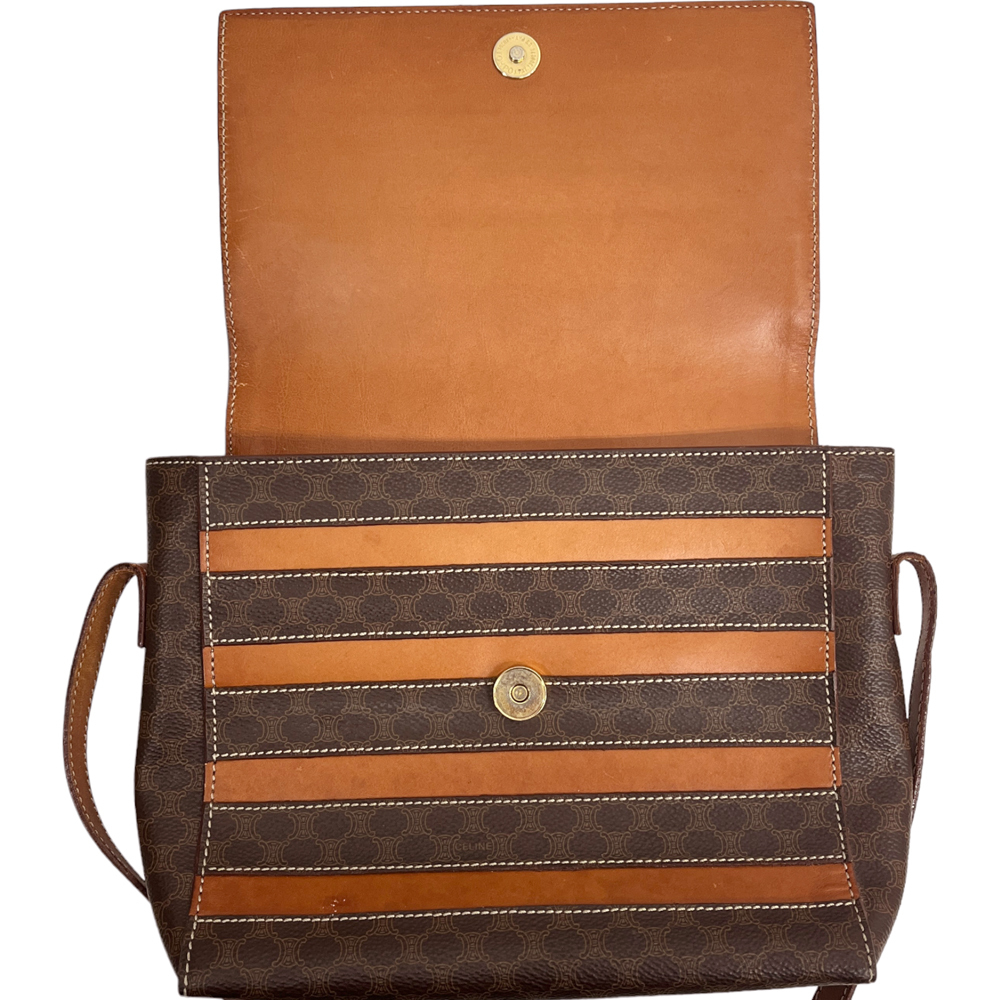 Celine Shoulder Macadam Pattern Messenger Bag Bro… - image 6